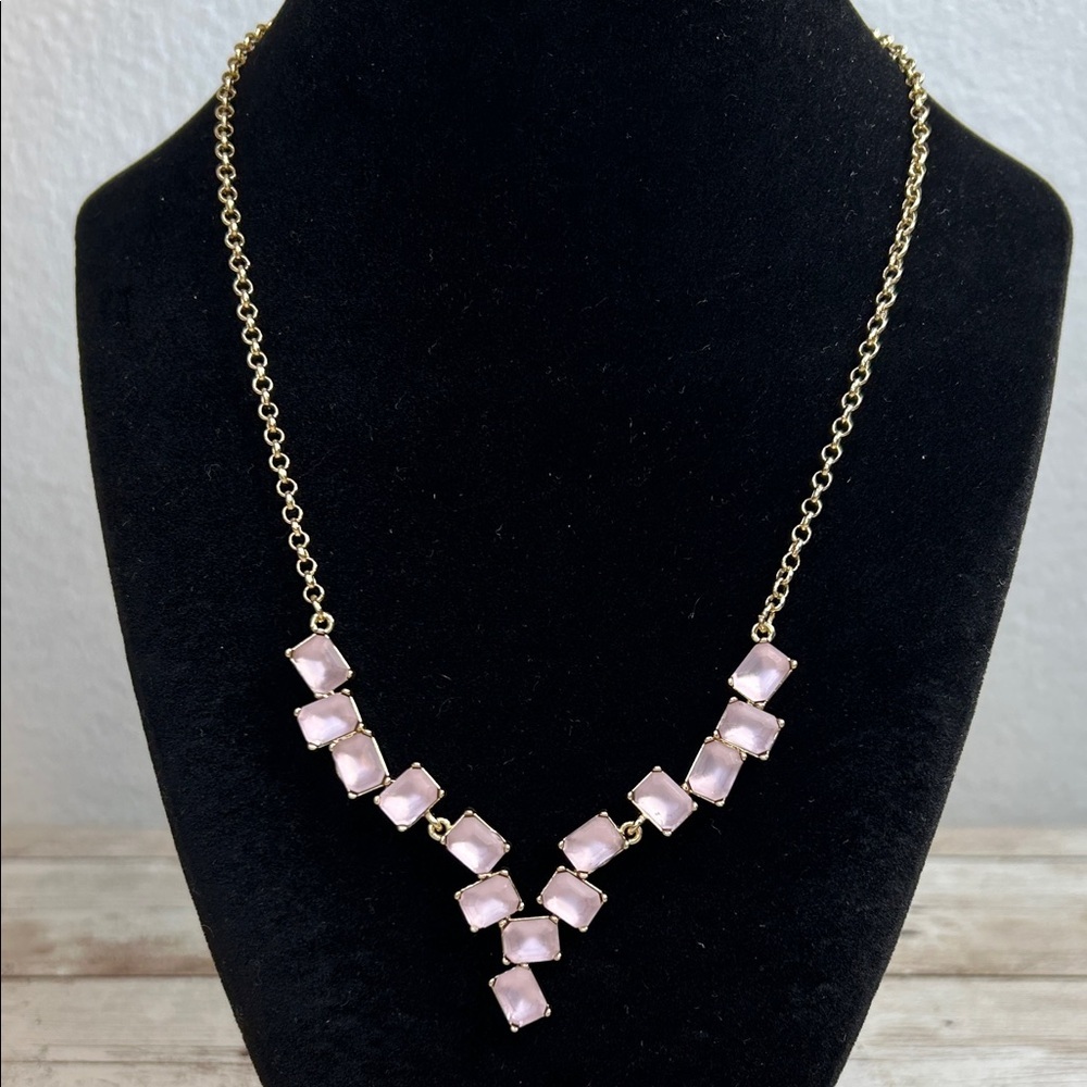 R.J. Graziano Gold and Pink Necklace
